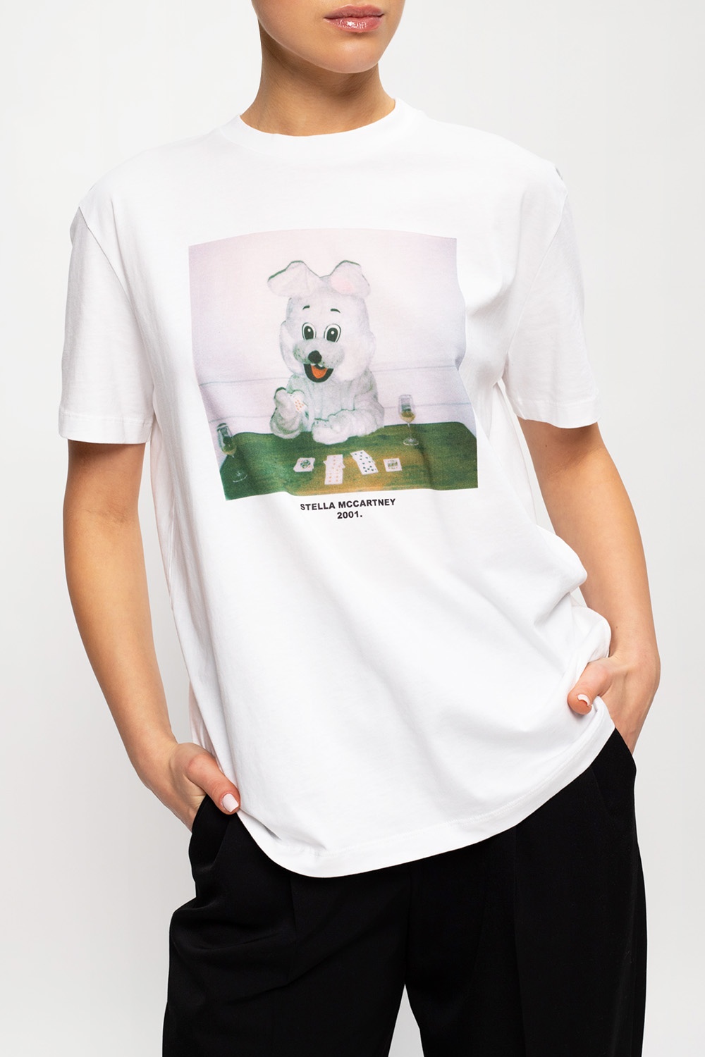 White Printed T - SchaferandweinerShops Japan - shirt Stella